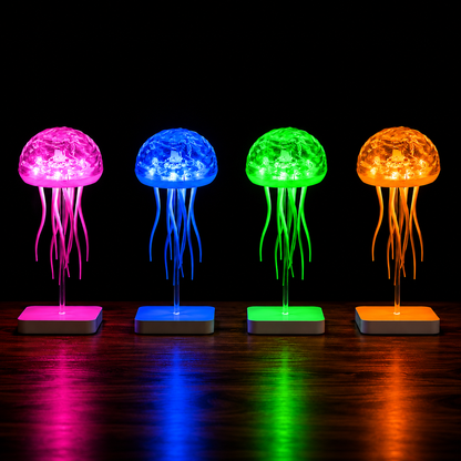 Medusa de mesa con luz RGB