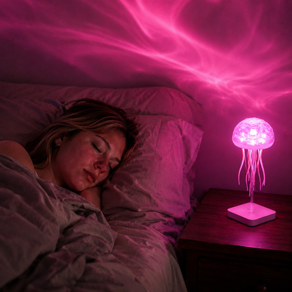Medusa de mesa con luz RGB